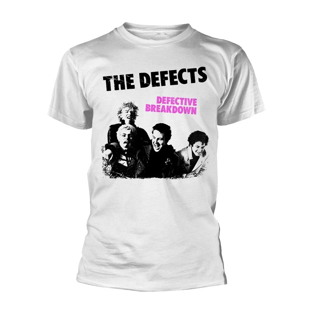 The Defects - DEFECTIVE BREAKDOWN - Official WHITE T SHIRT SALE PRICE £7.99