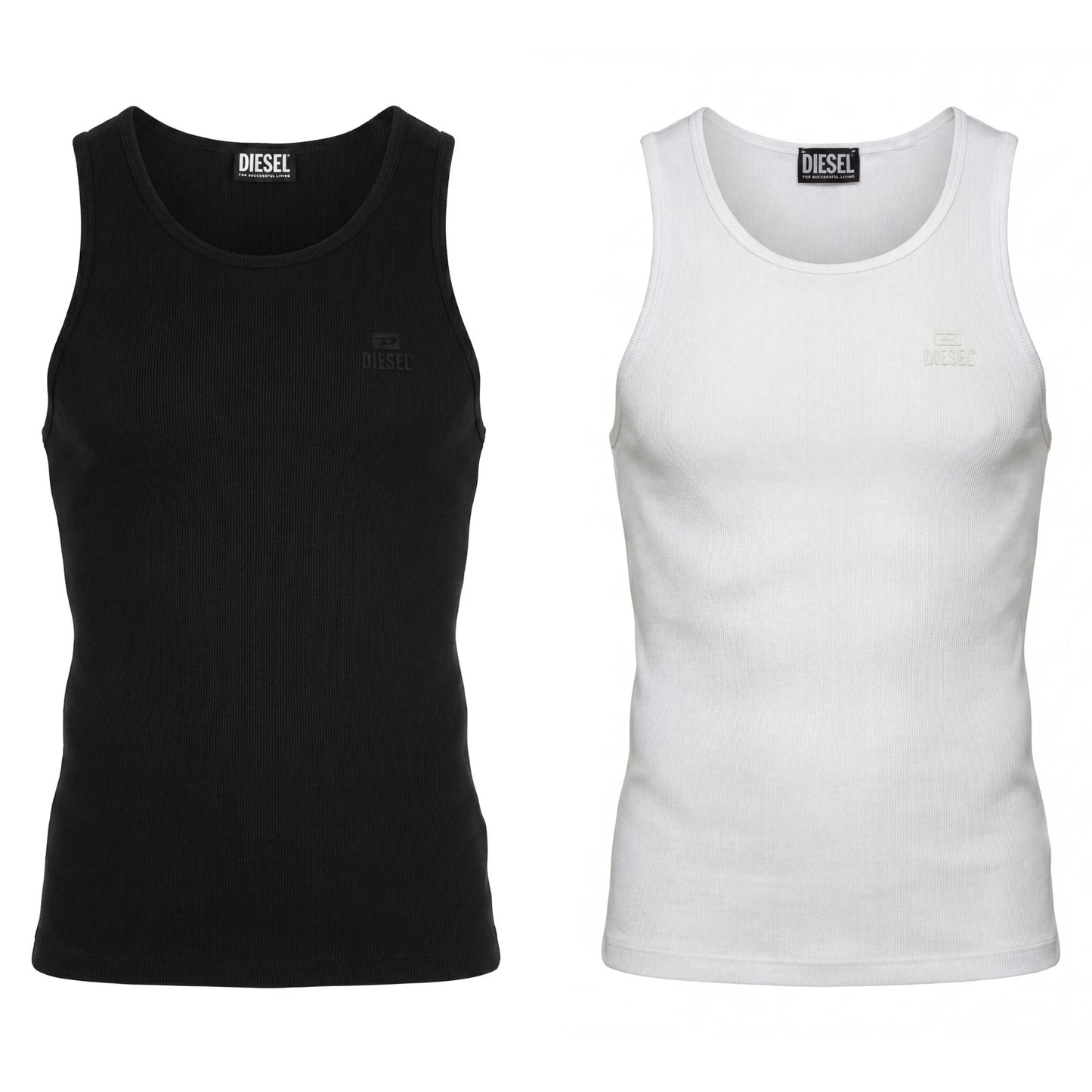 Diesel - Mens Slim Fit Tank Top Stretch Rib Muscle Shirt - T-LIFTYNEW OUT