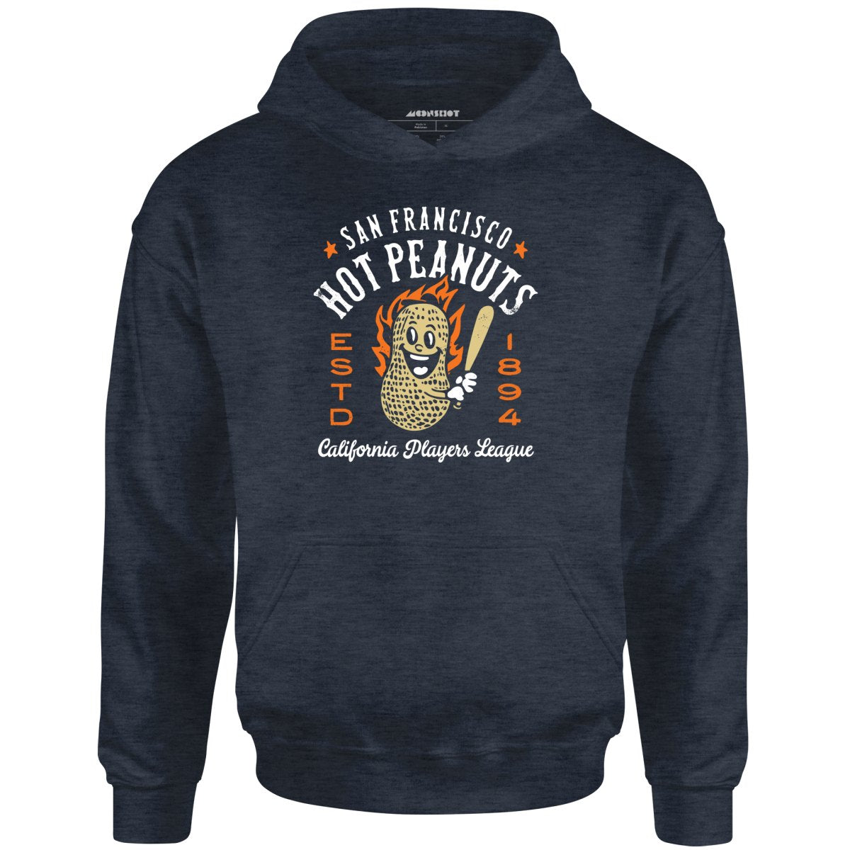 San Francisco Hot Peanuts - California - Vintage Defunct Baseball Teams - Unisex Hoodie