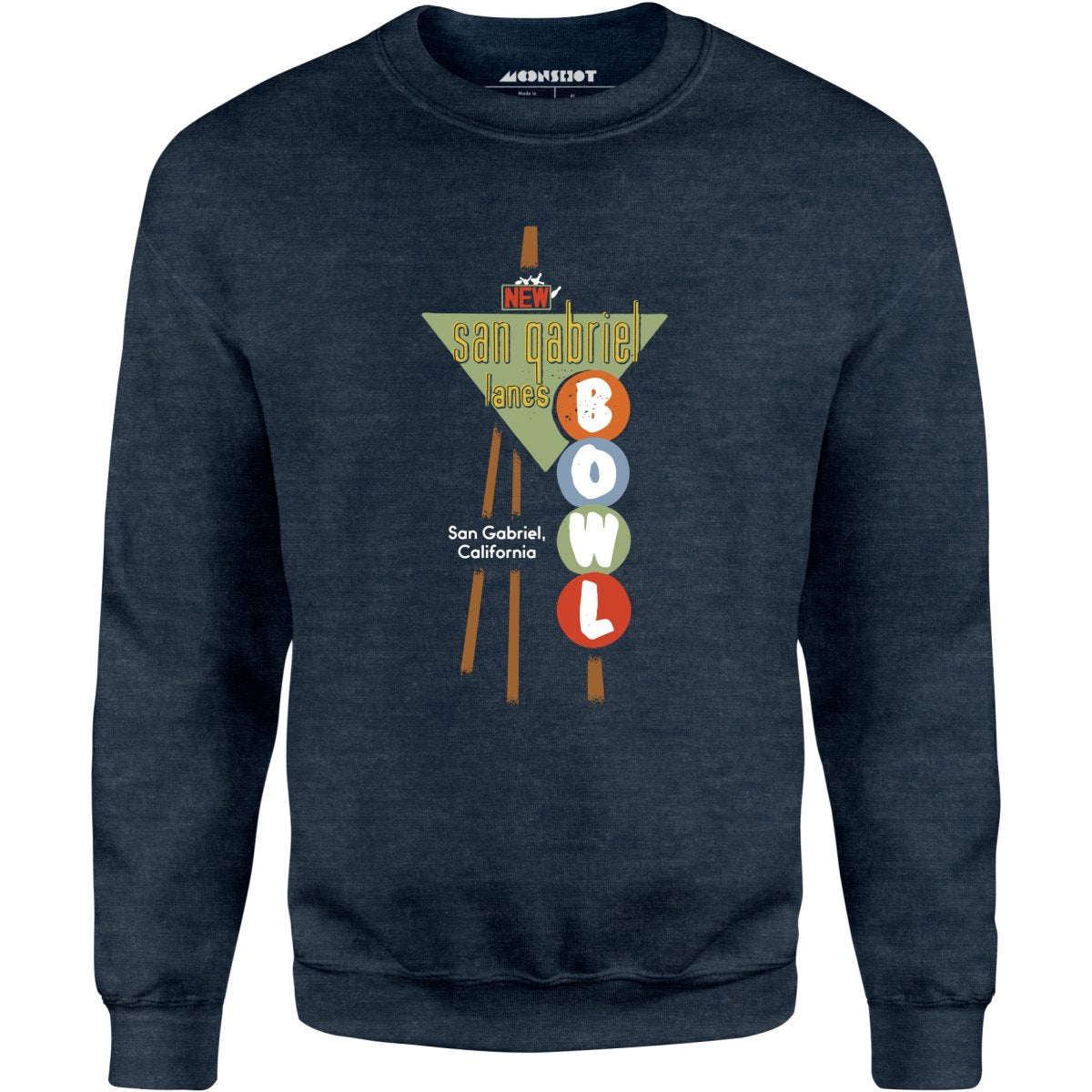 San Gabriel Lanes - San Gabriel, CA - Vintage Bowling Alley - Unisex Sweatshirt