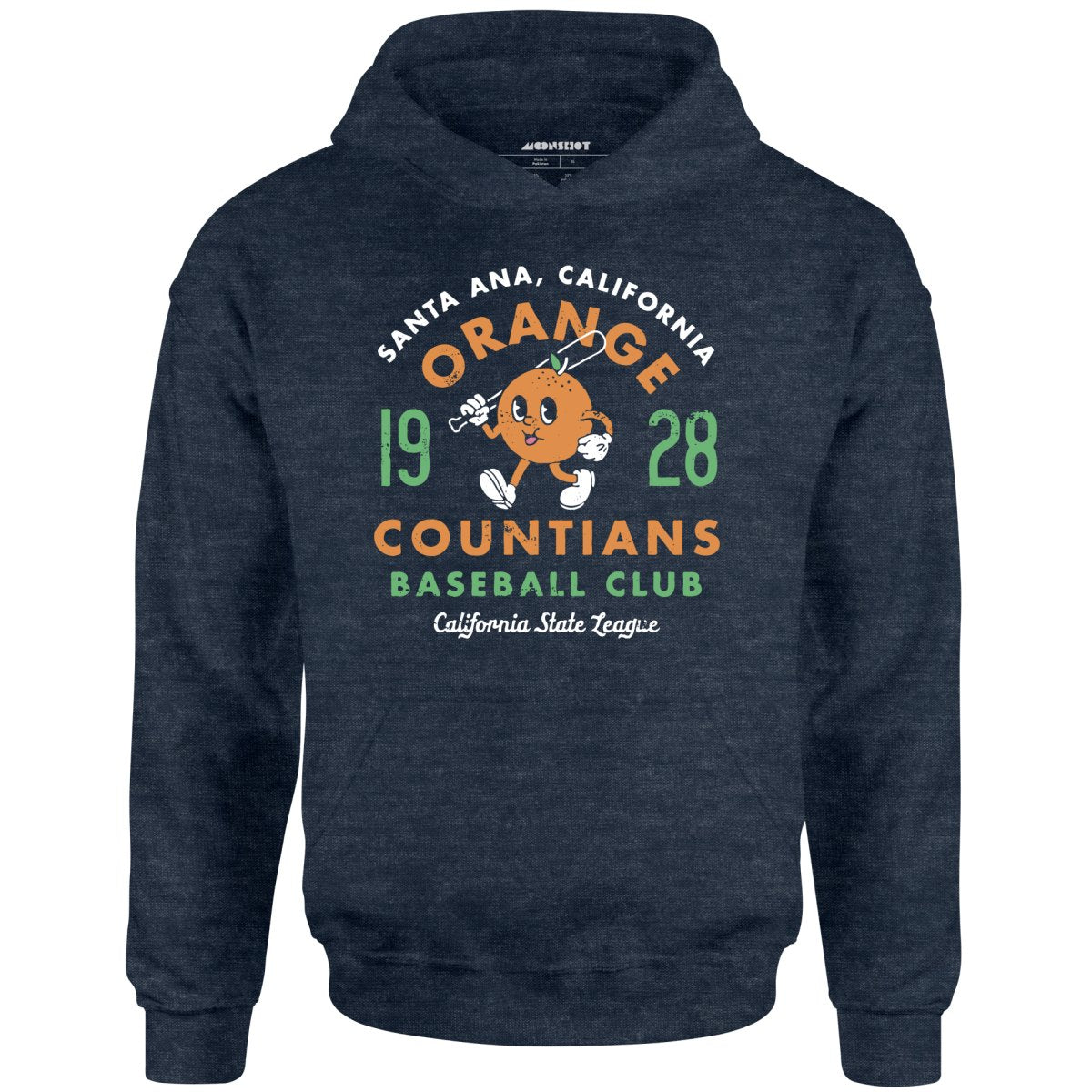 Santa Ana Orange Countians - California - Vintage Defunct Baseball Teams - Unisex Hoodie