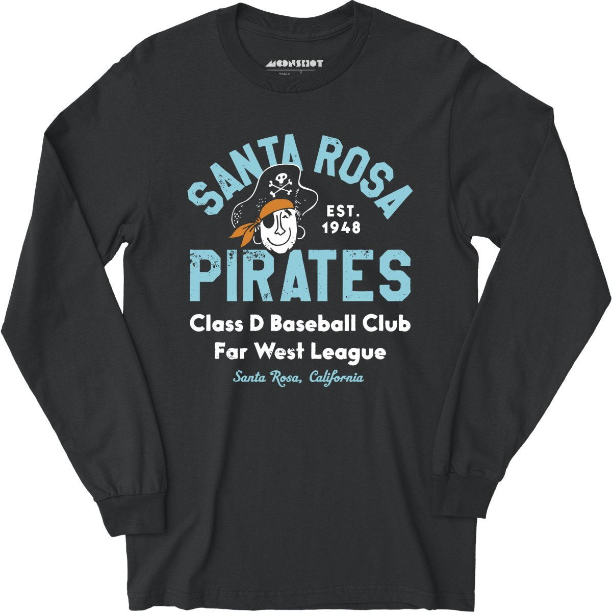 Santa Rosa Pirates - California - Vintage Defunct Baseball Teams - Long Sleeve T-Shirt