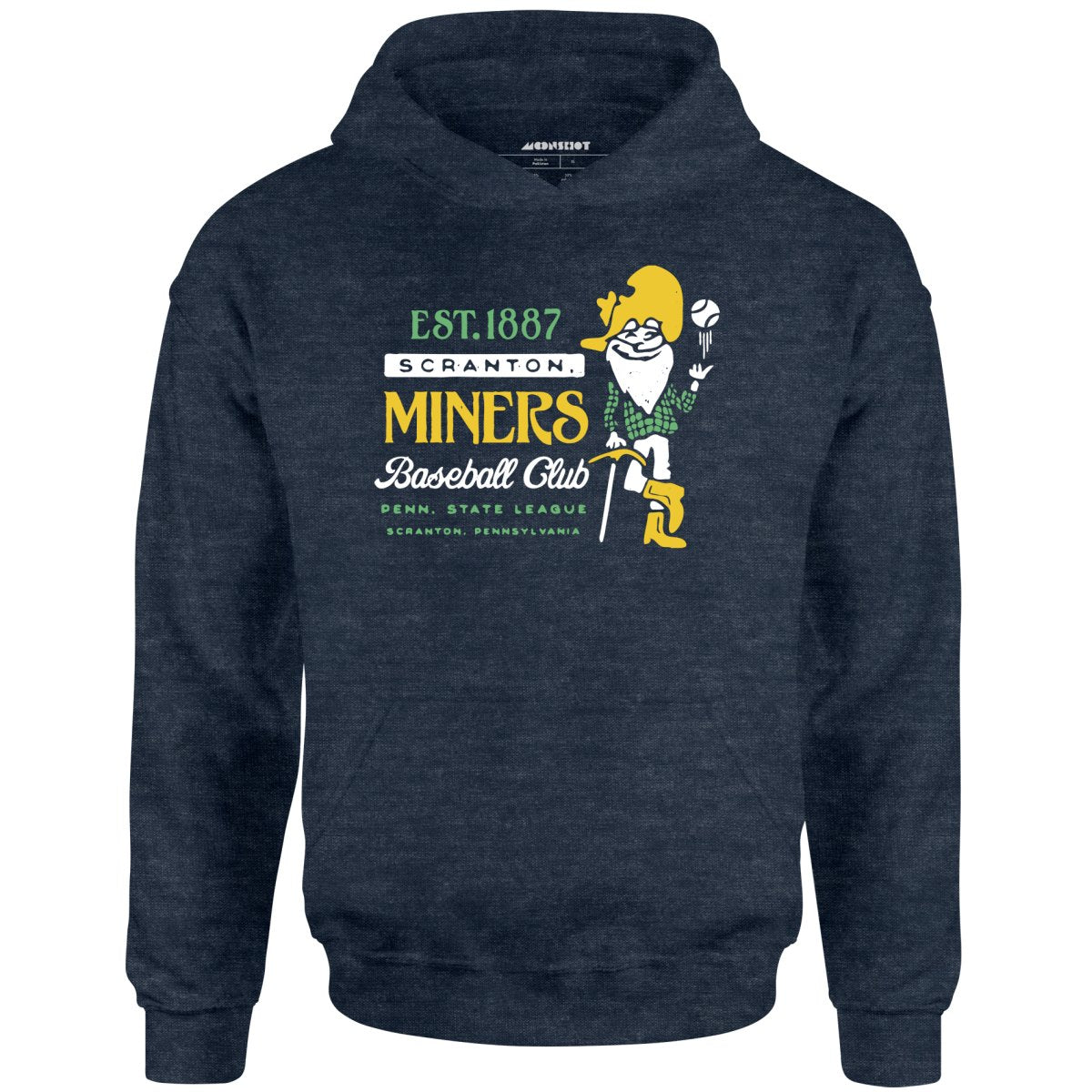 Scranton Miners - Pennsylvania - Vintage Defunct Baseball Teams - Unisex Hoodie