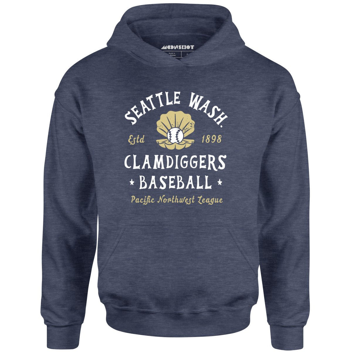 Seattle Clamdiggers - Washington - Vintage Defunct Baseball Teams - Unisex Hoodie