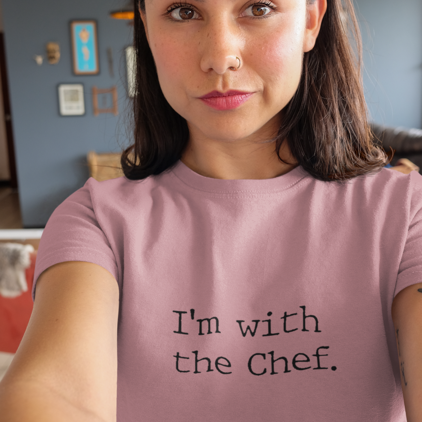 I'm With the Chef Funny Foodie Tee