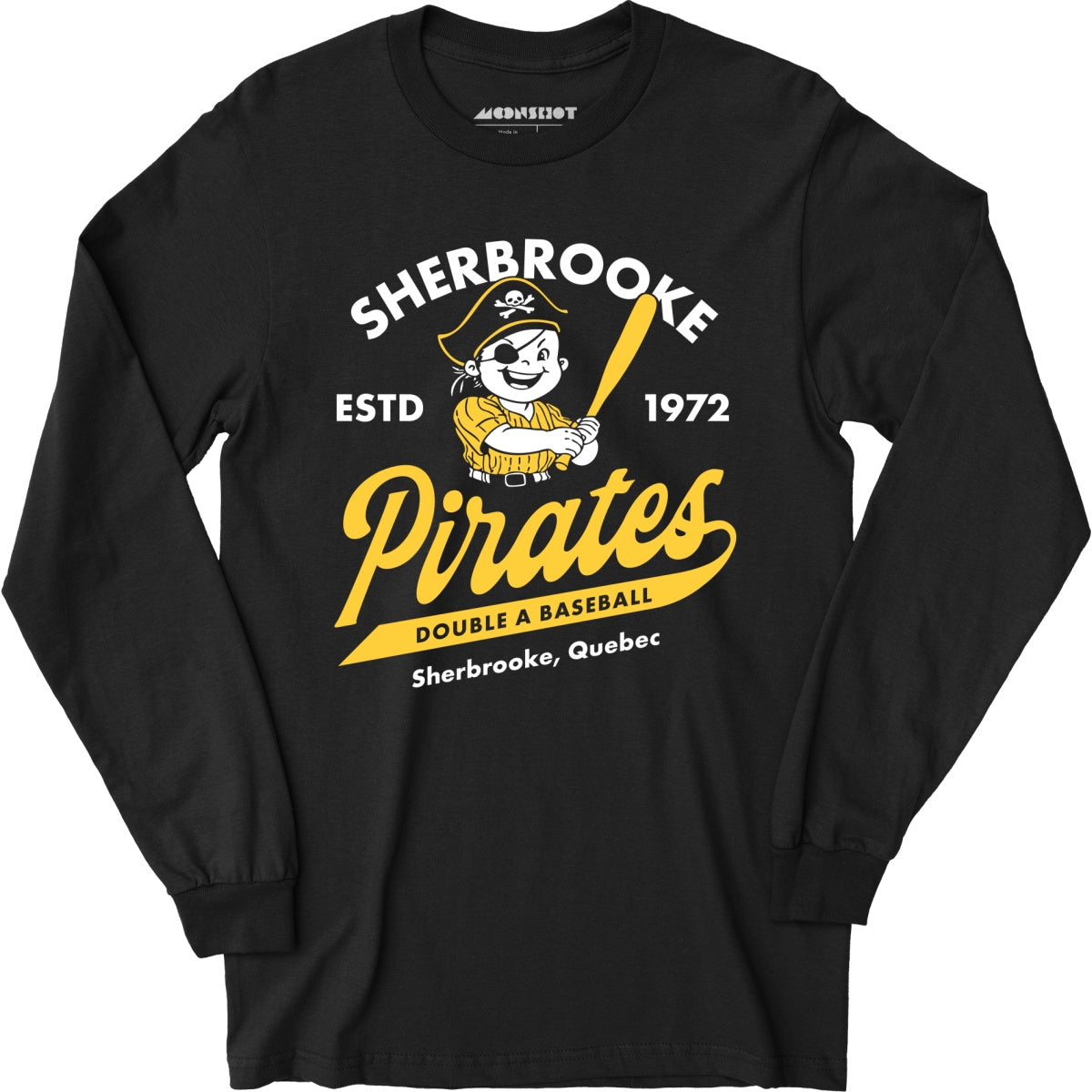 Sherbrooke Pirates - Quebec - Vintage Defunct Baseball Teams - Long Sleeve T-Shirt