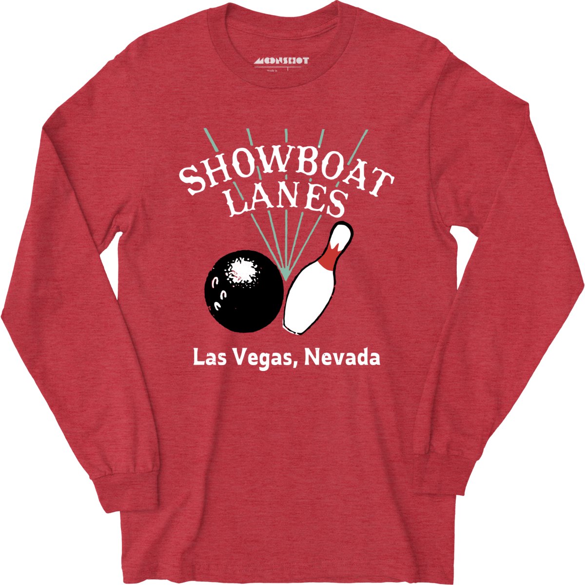 Showboat Lanes - Las Vegas, NV - Vintage Bowling Alley - Long Sleeve T-Shirt