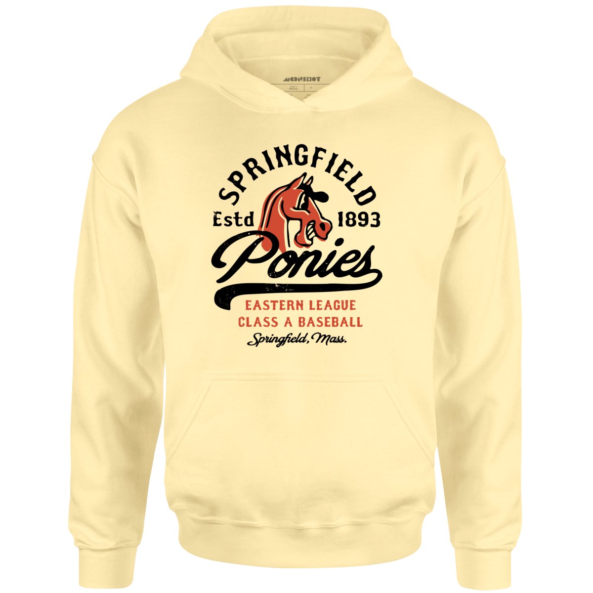 Springfield Ponies - Massachusetts - Vintage Defunct Baseball Teams - Unisex Hoodie