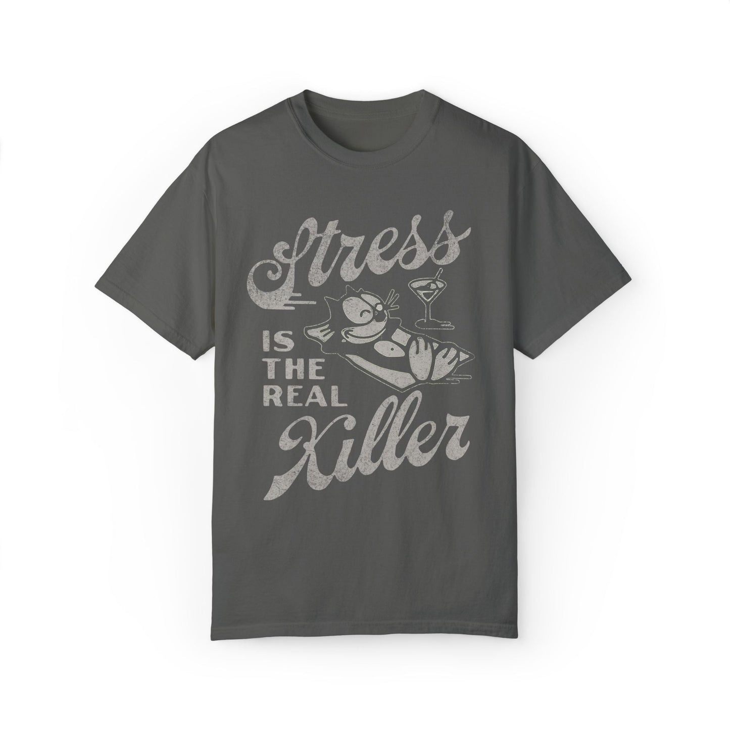 Stress Is The Real Killer Vintage Graphic Tee.