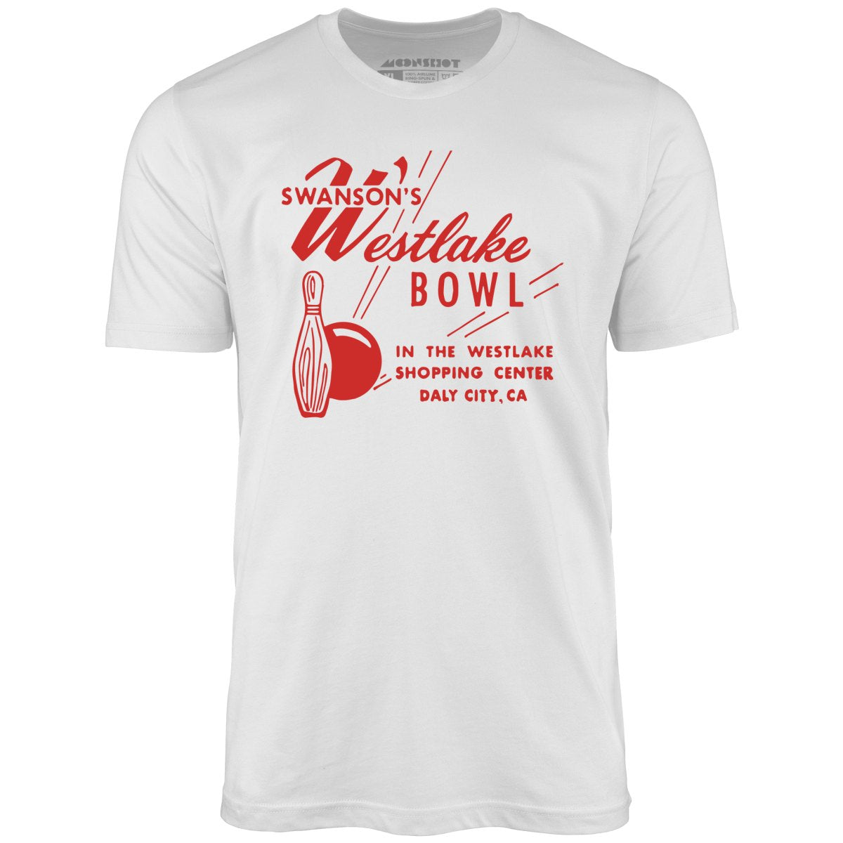Swanson's Westlake Bowl - Daly City, CA - Vintage Bowling Alley - Unisex T-Shirt