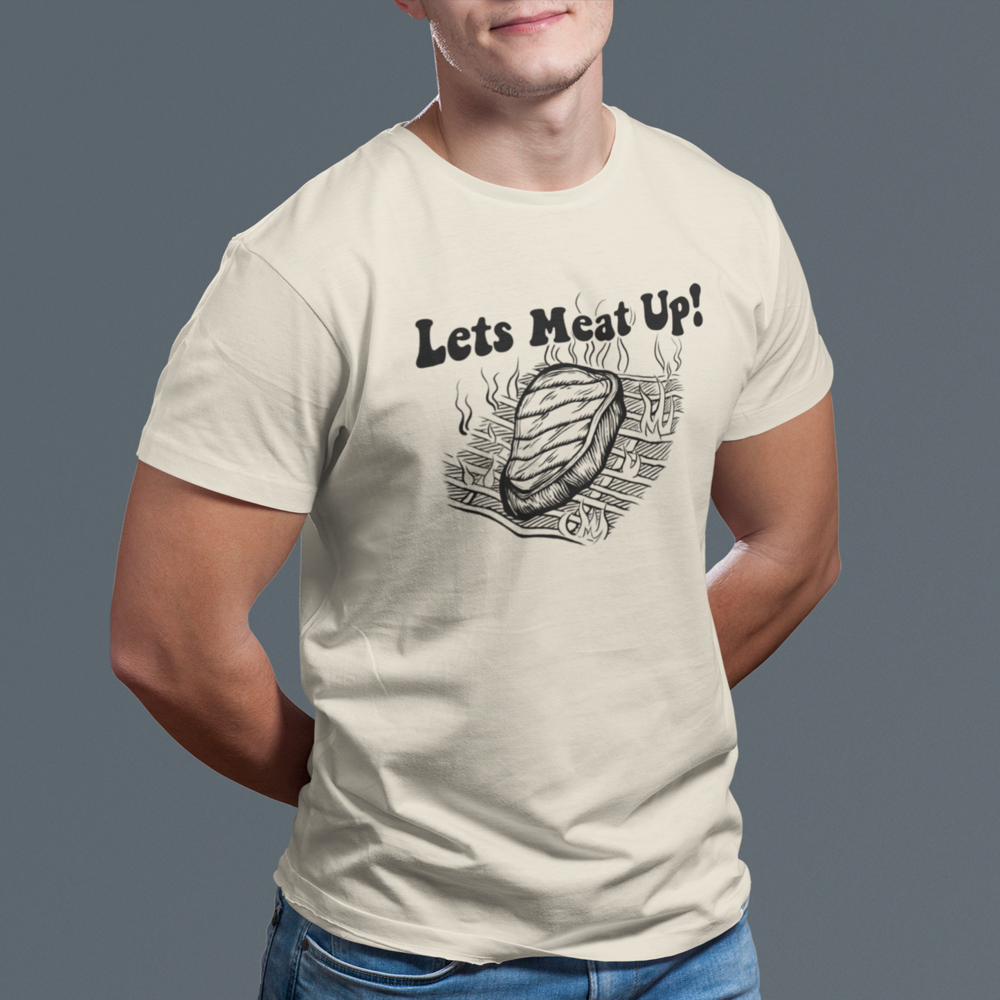 Let's Meat Up Funny Grilling Shirt Steak Tee
