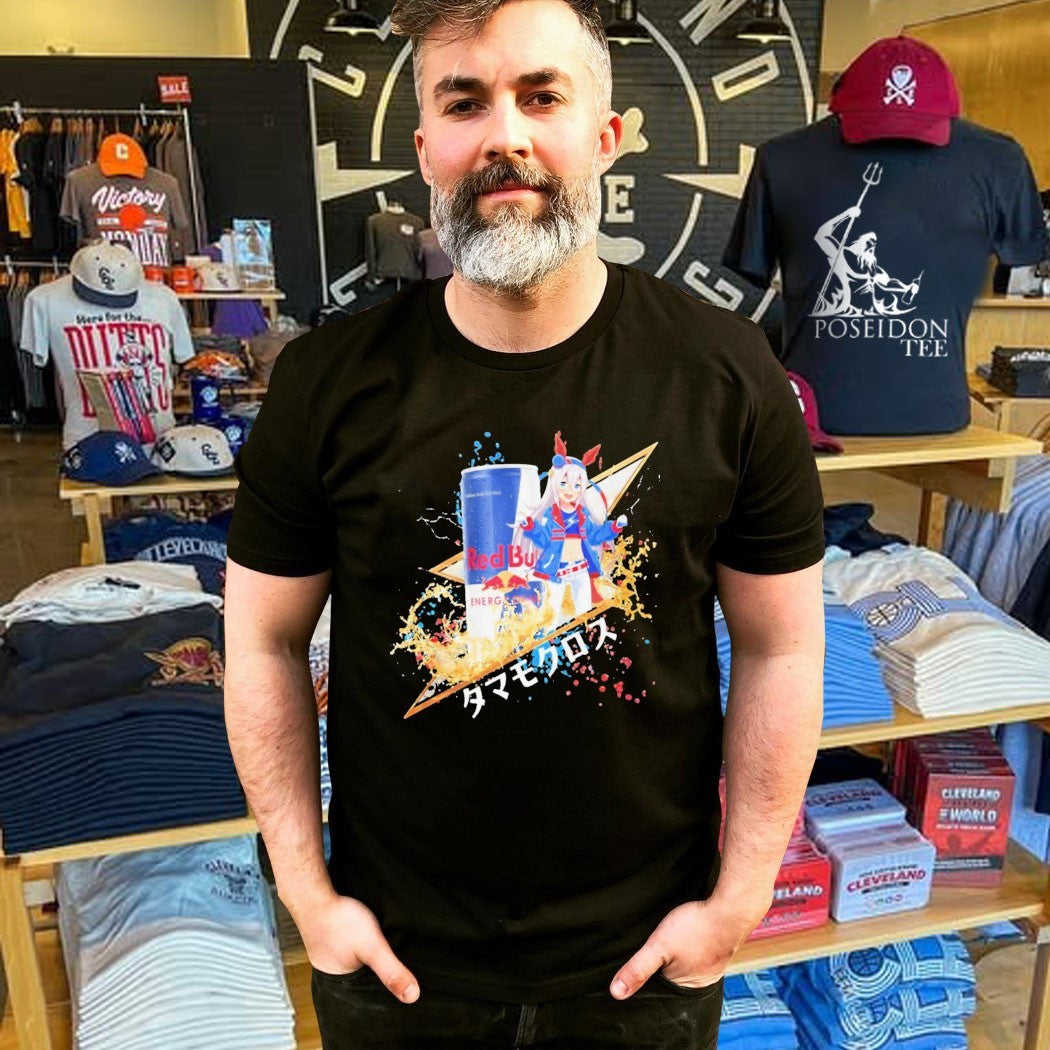 Tamamo Cross Uma Musume Red Bull Energy Drink Mashup T-shirt