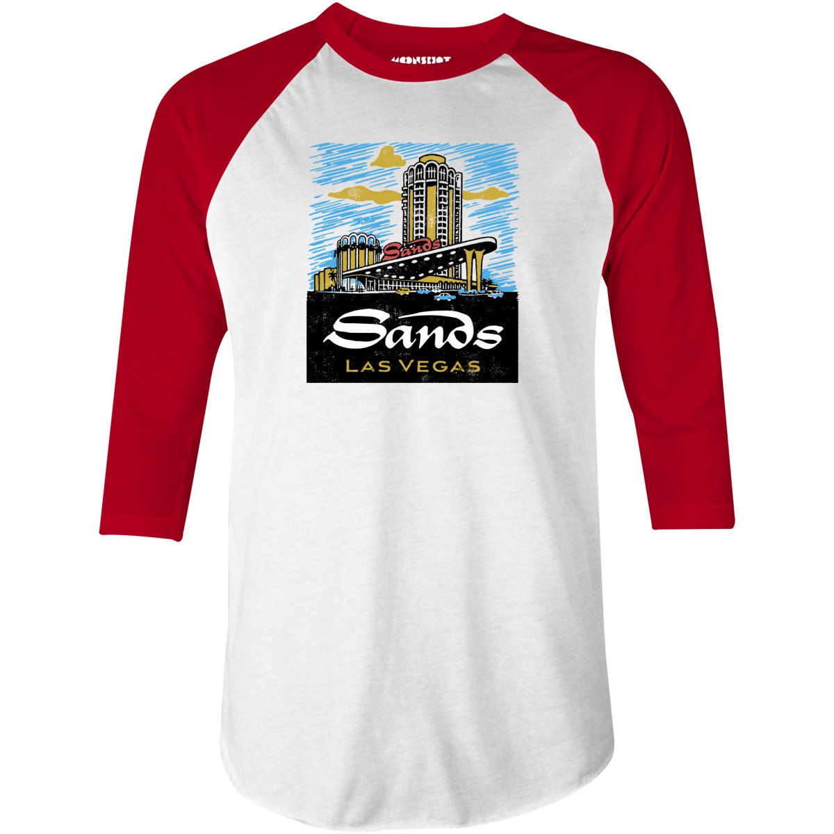 The Sands - Vintage Las Vegas - 3/4 Sleeve Raglan T-Shirt