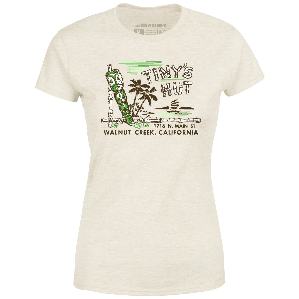 Tiny's Hut - Walnut Creek, CA - Vintage Tiki Bar - Women's T-Shirt
