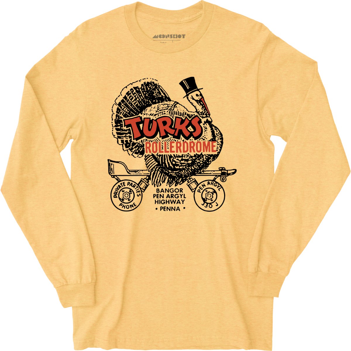 Turks Rollerdrome - Pen Argyl, PA - Vintage Roller Rink - Long Sleeve T-Shirt