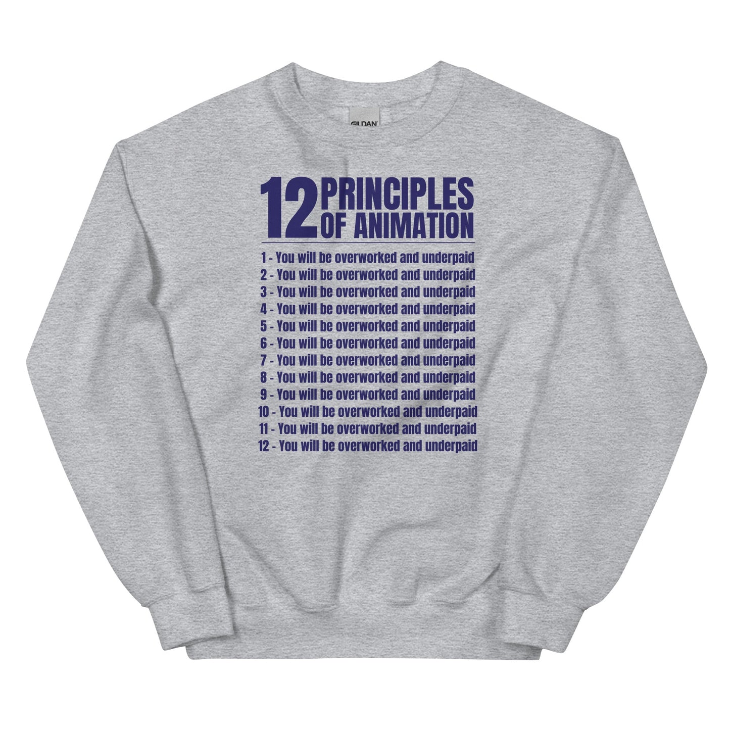 12 Principles of Animation Unisex Sweatshirt