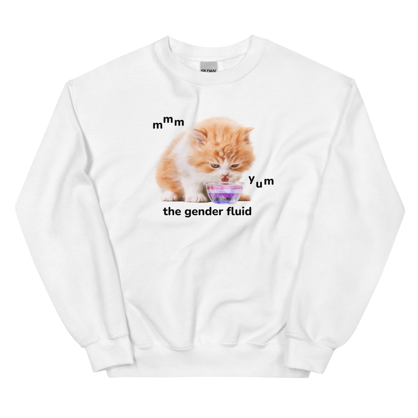 mmm yum the gender fluid Unisex Sweatshirt