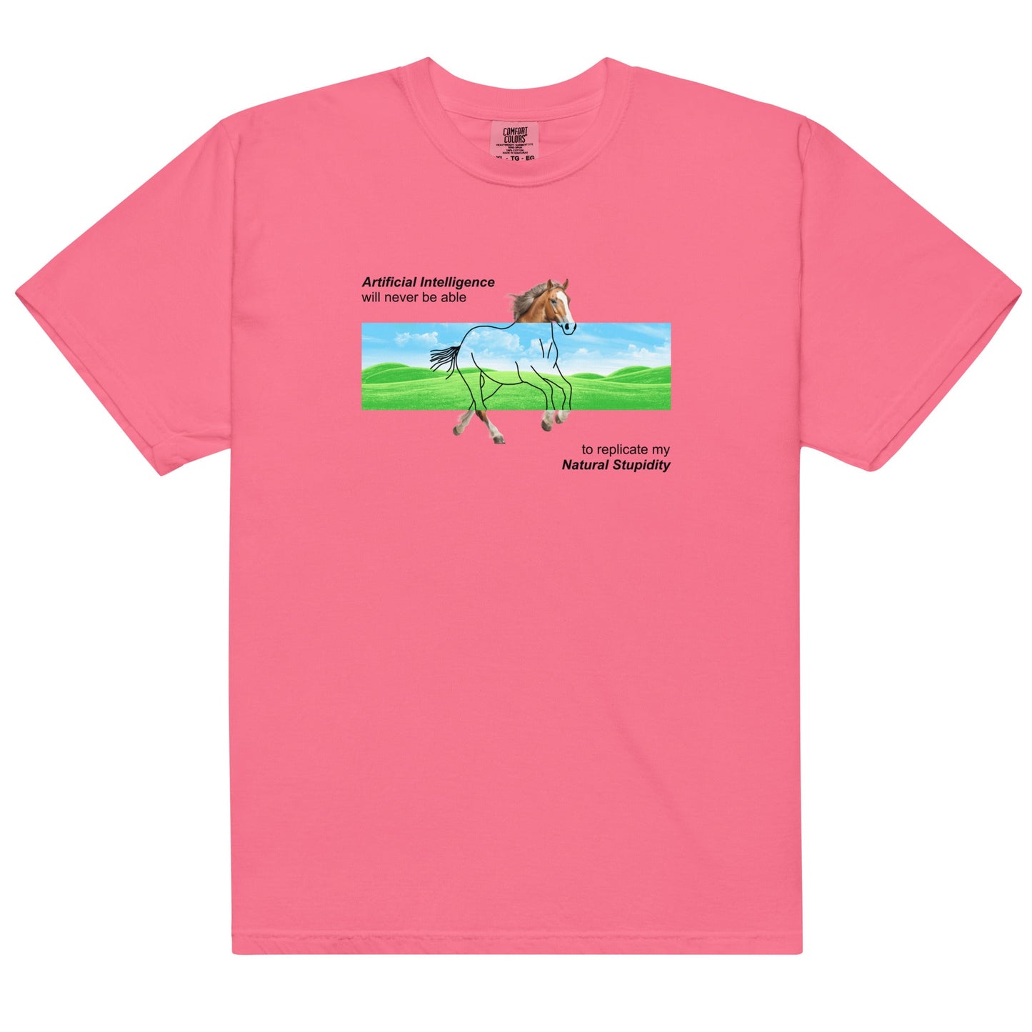 AI Can Never Replicate My Natural Stupidity Unisex t-shirt