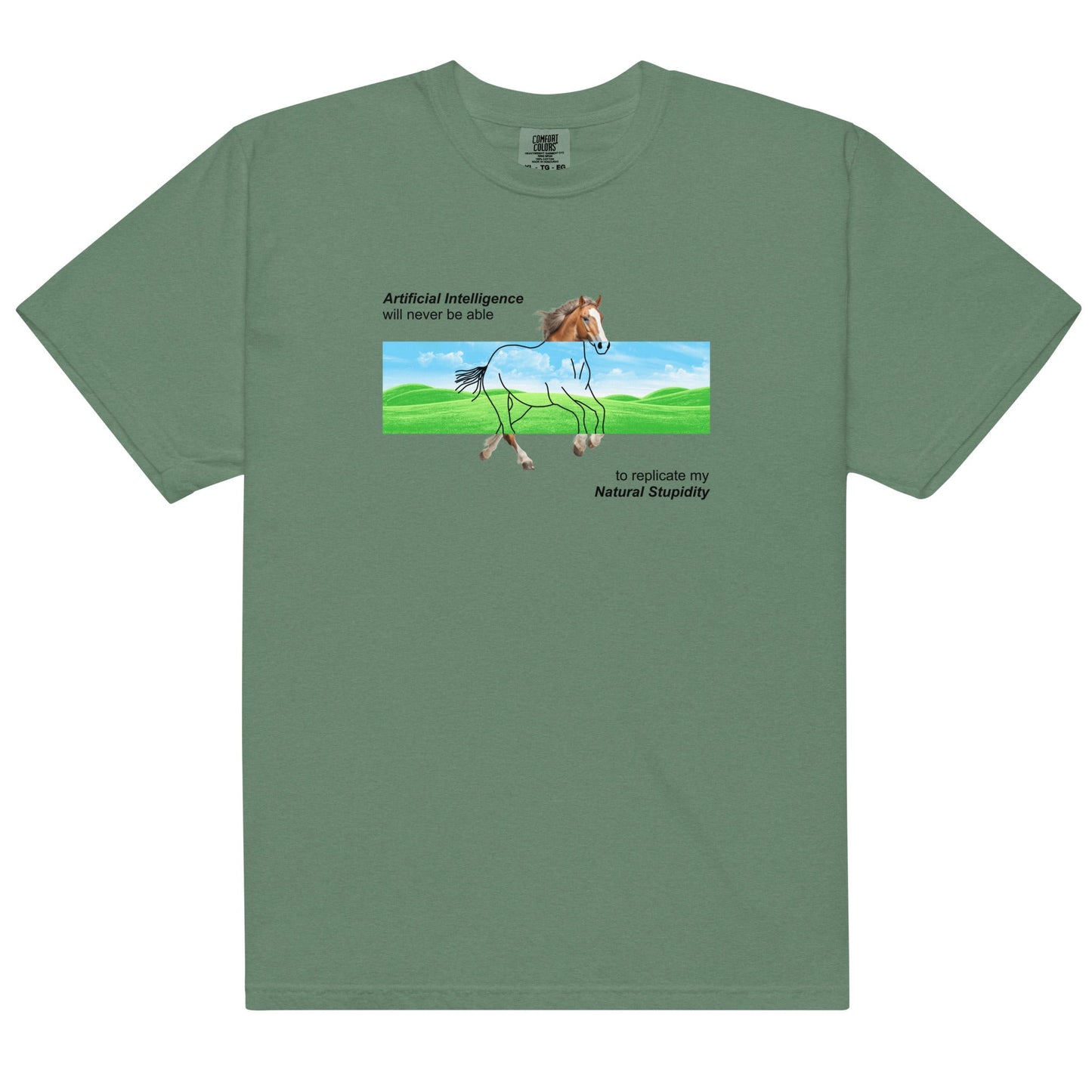 AI Can Never Replicate My Natural Stupidity Unisex t-shirt