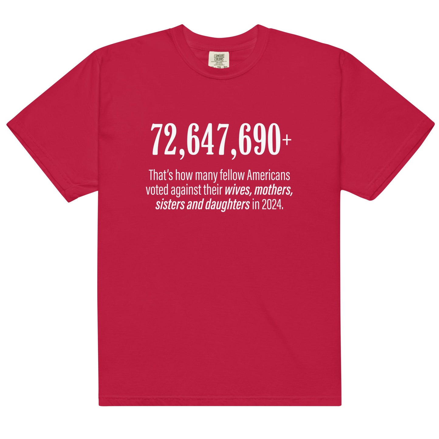 72,647,690+ Americans (front & back) Unisex t-shirt