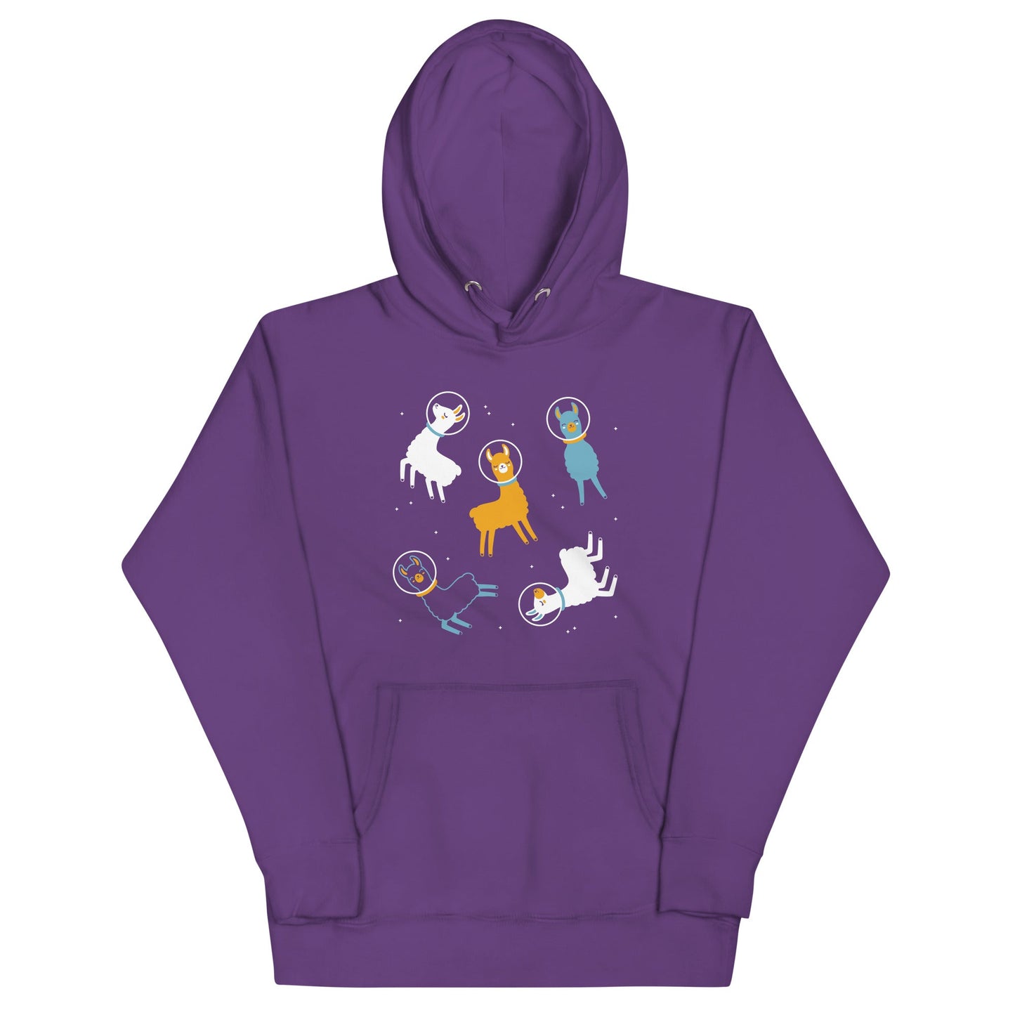 Llamas In Space Unisex Hoodie