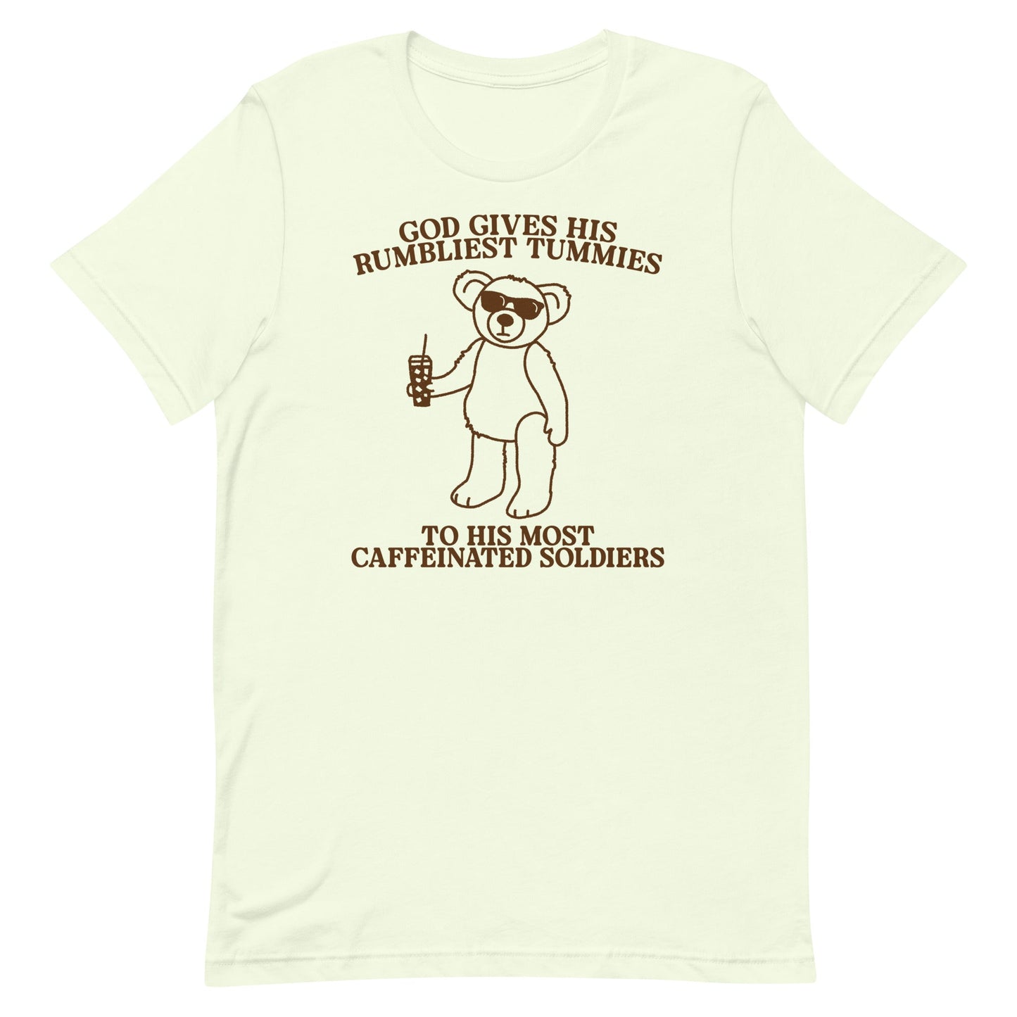 Rumbliest Tummies (Caffeinated Soldiers) Unisex t-shirt