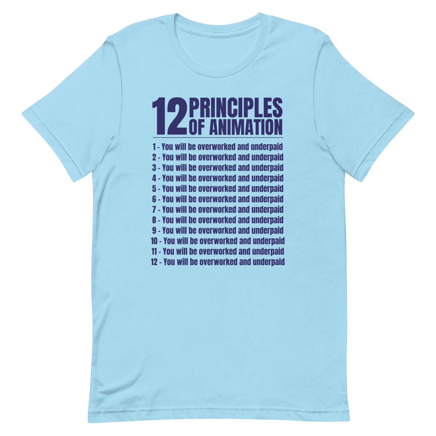 12 Principles of Animation Unisex t-shirt