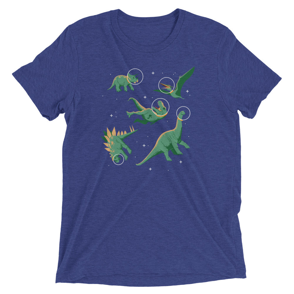 Dinos In Space Men's Tri-Blend Tee