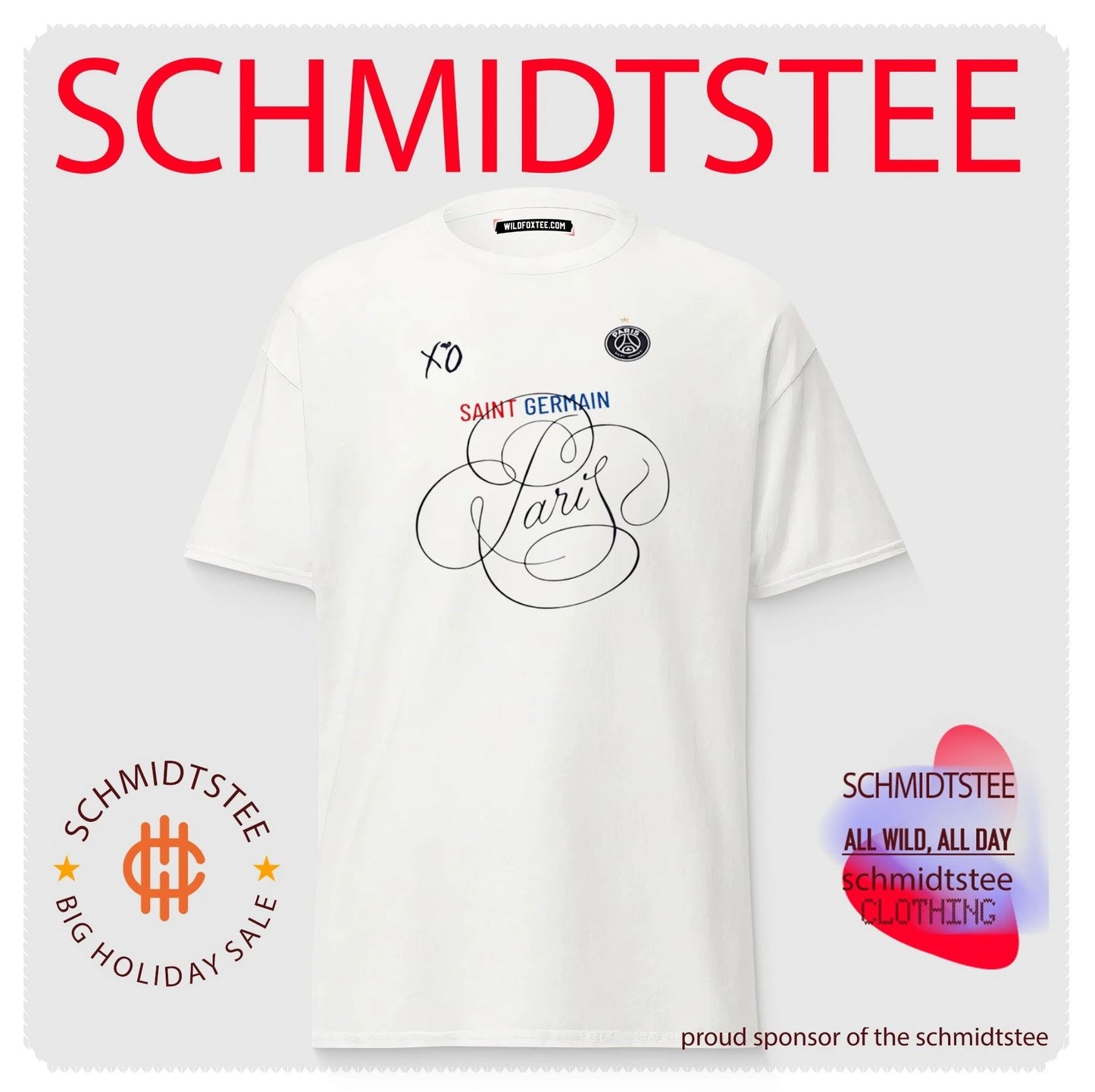 Paris Saint-Germain XO Logo PSG The Weeknd shirt