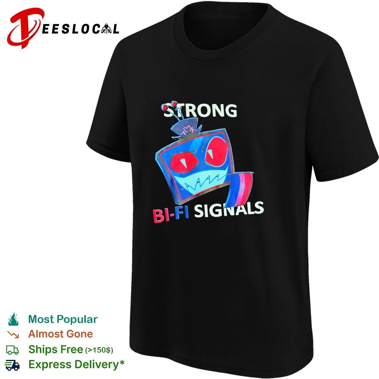 Strong Bi-Fi Signals bisexual pride lgbtq T-shirt