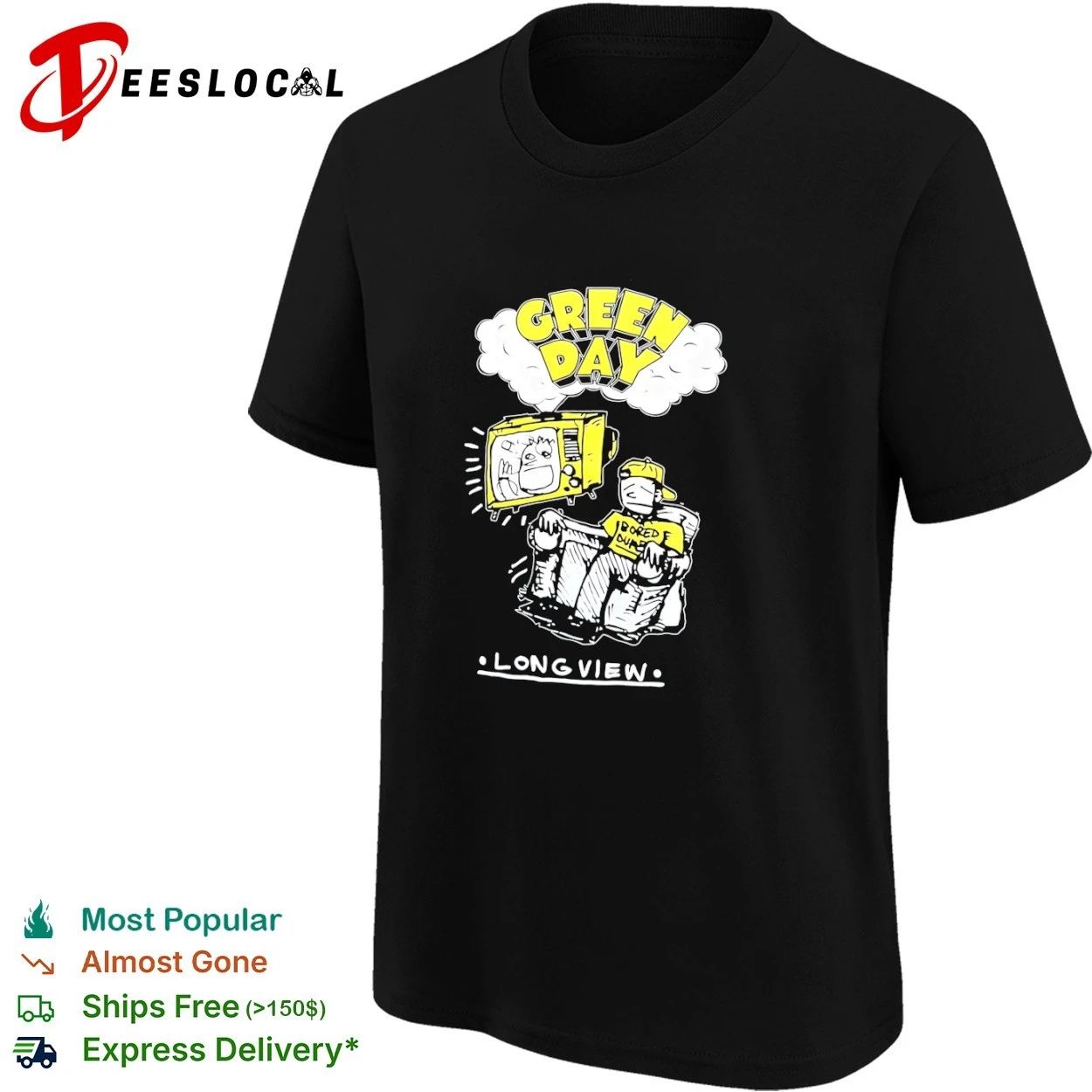 Green Day Long View Bored Out of My Mind T-shirt