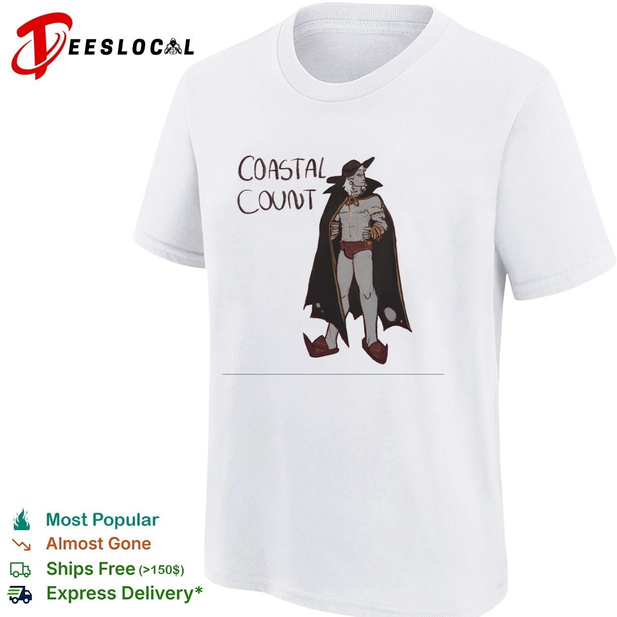 Coastal Count vampire fantasy character T-shirt