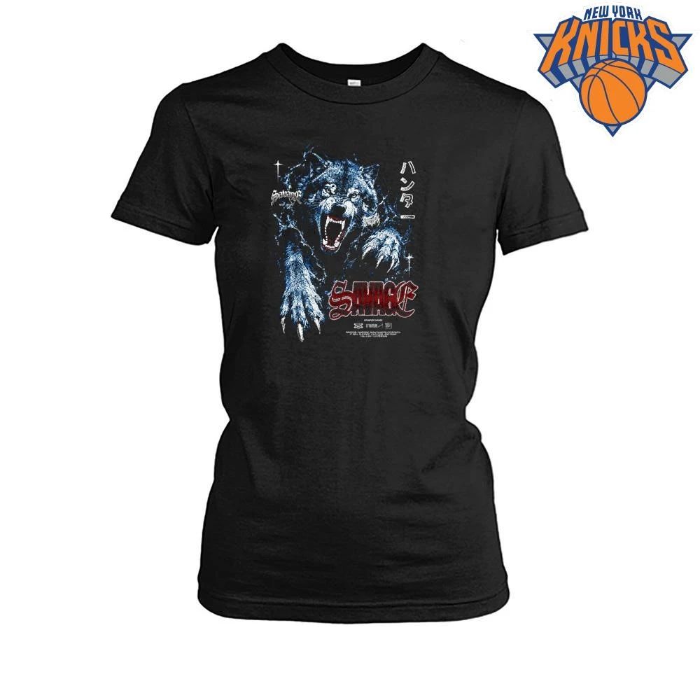 Savage Werewolf Blue Lightning Angry Wolf Head Streetwear Goth Shirt