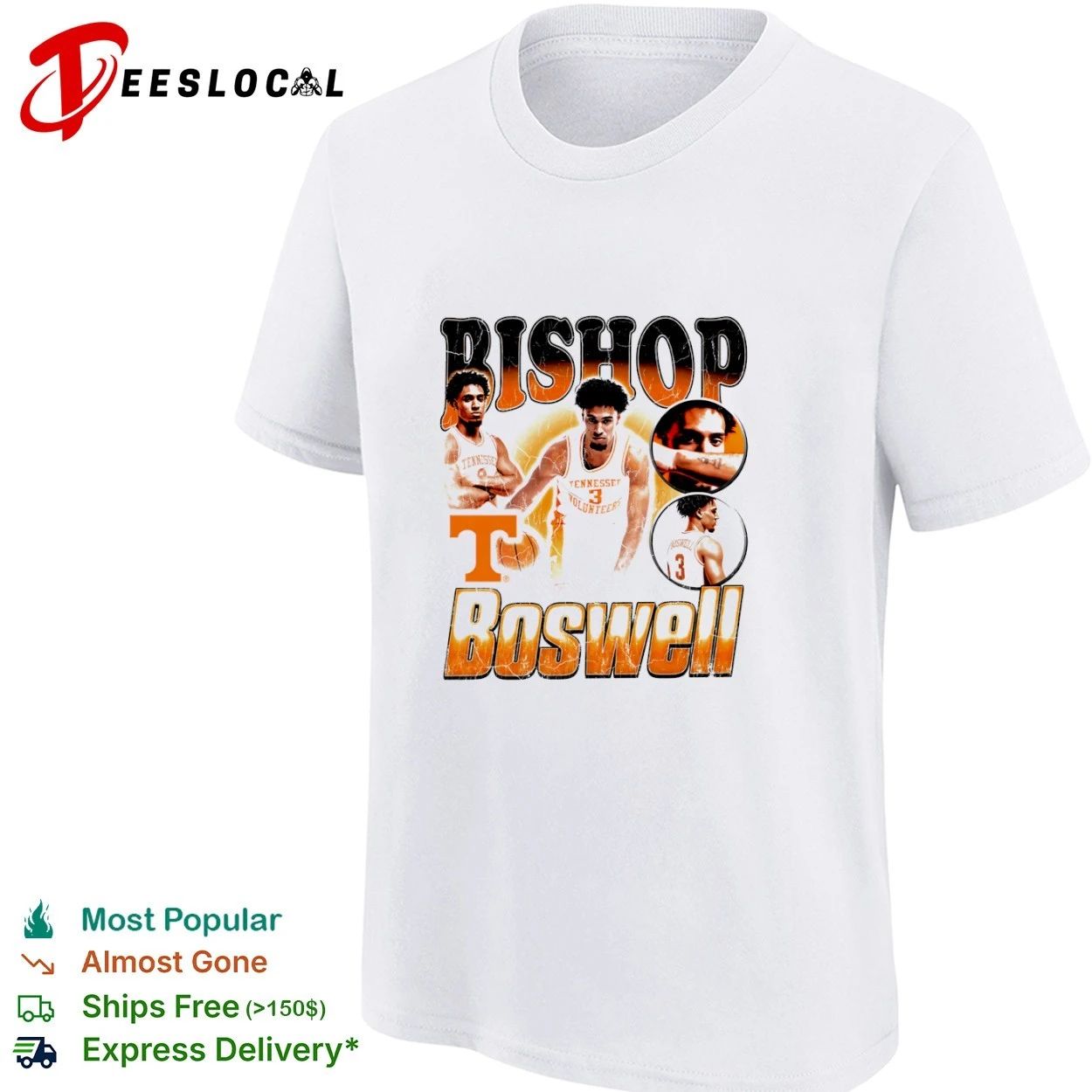 Bishop Boswell Tennessee Volunteers NCAA Basketball T-shirt