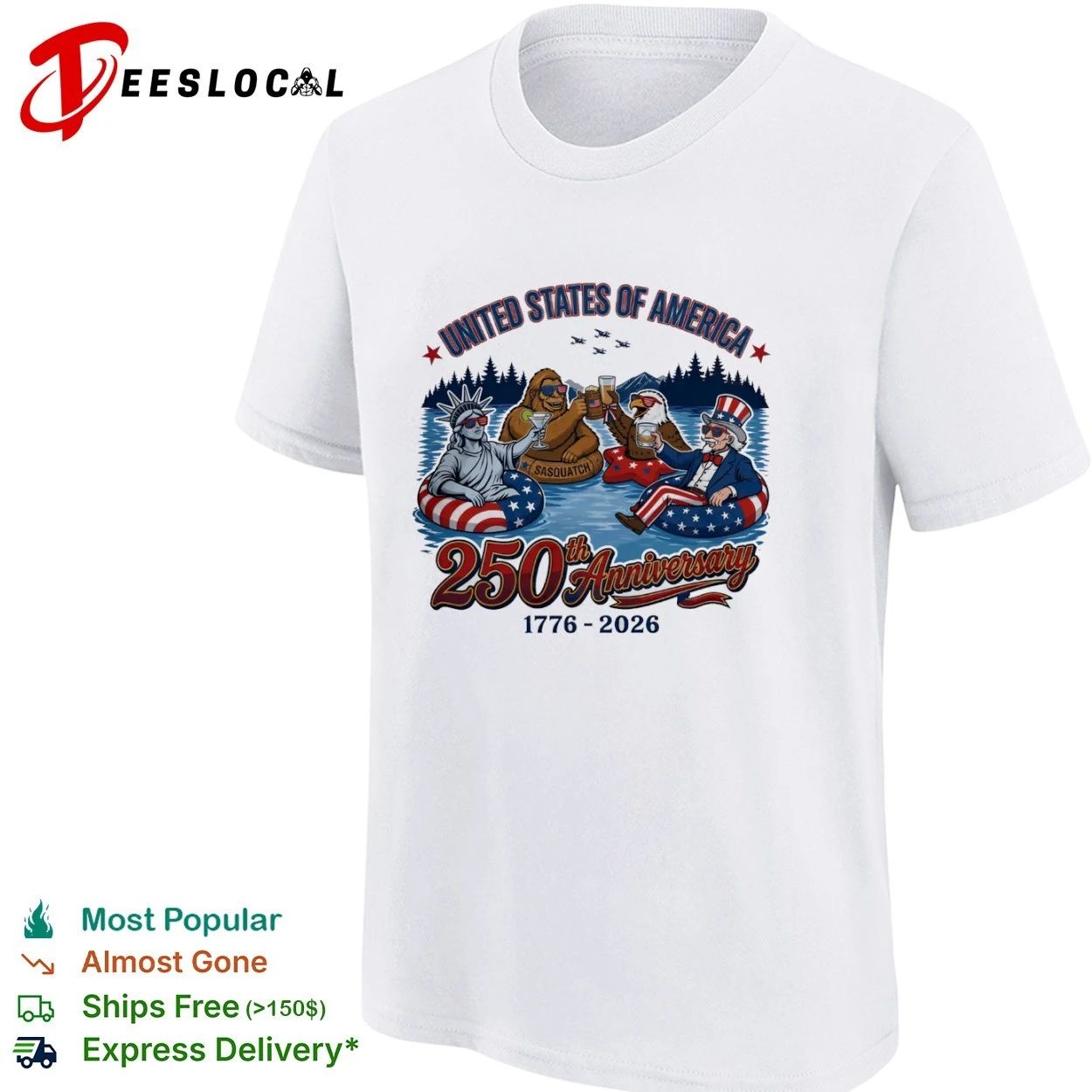 United States of America Fun 250th Anniversary 1776-2026 T-shirt