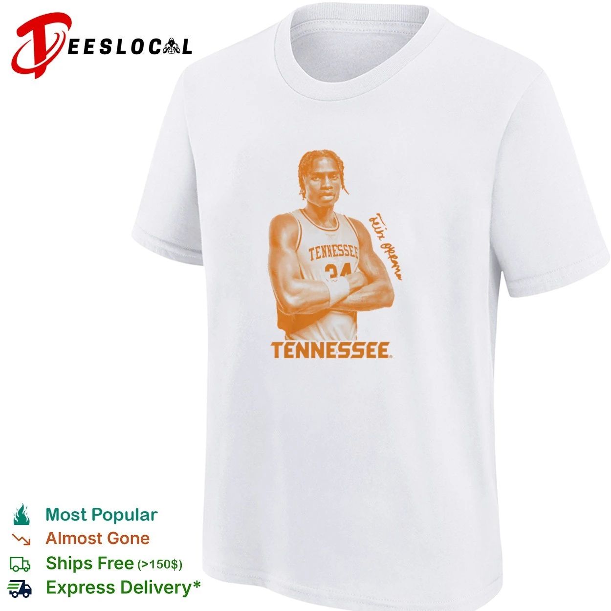Zakai Zeigler Tennessee Volunteers Basketball T-shirt