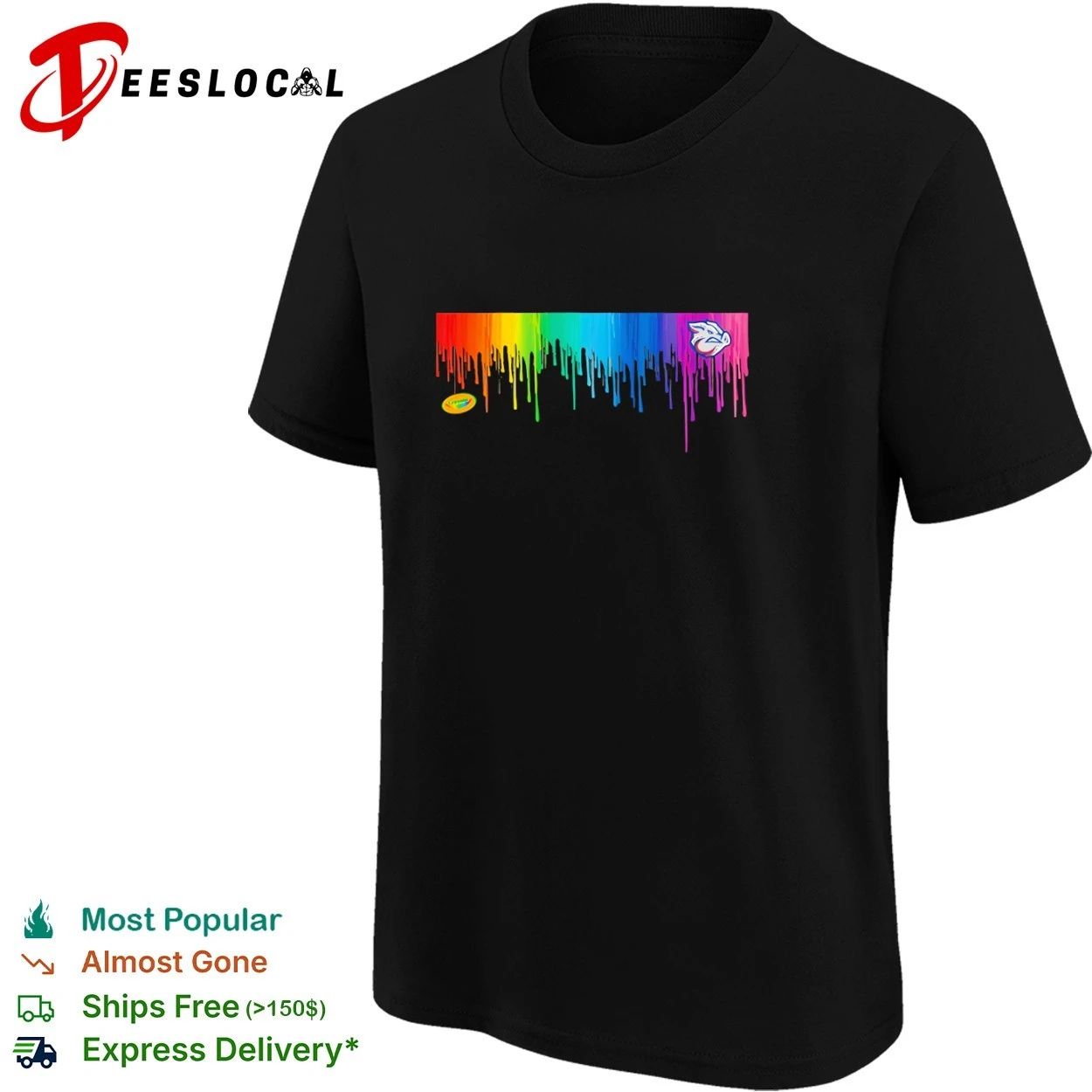 Crayola Paint Drip Lehigh Valley IronPigs T-shirt