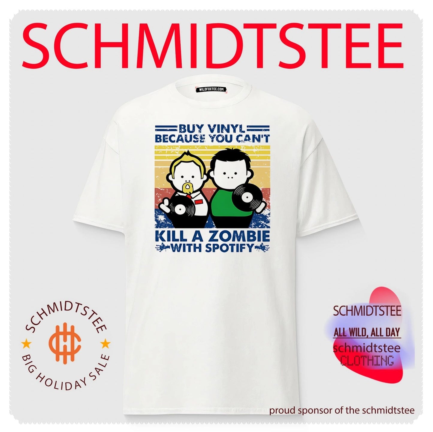 Buy Vinyl Because You Can’t Kill A Zombie With Spotify shirt