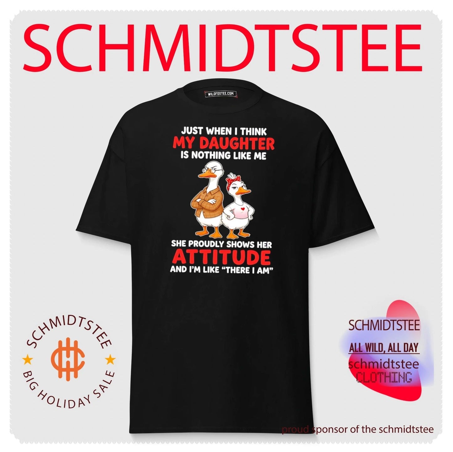 Just when I think my daughter is nothing like me she proudly shows her attitude cartoon duck shirt