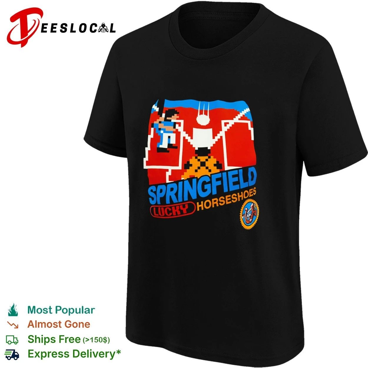 Springfield Lucky Horseshoes The Simpsons T-shirt