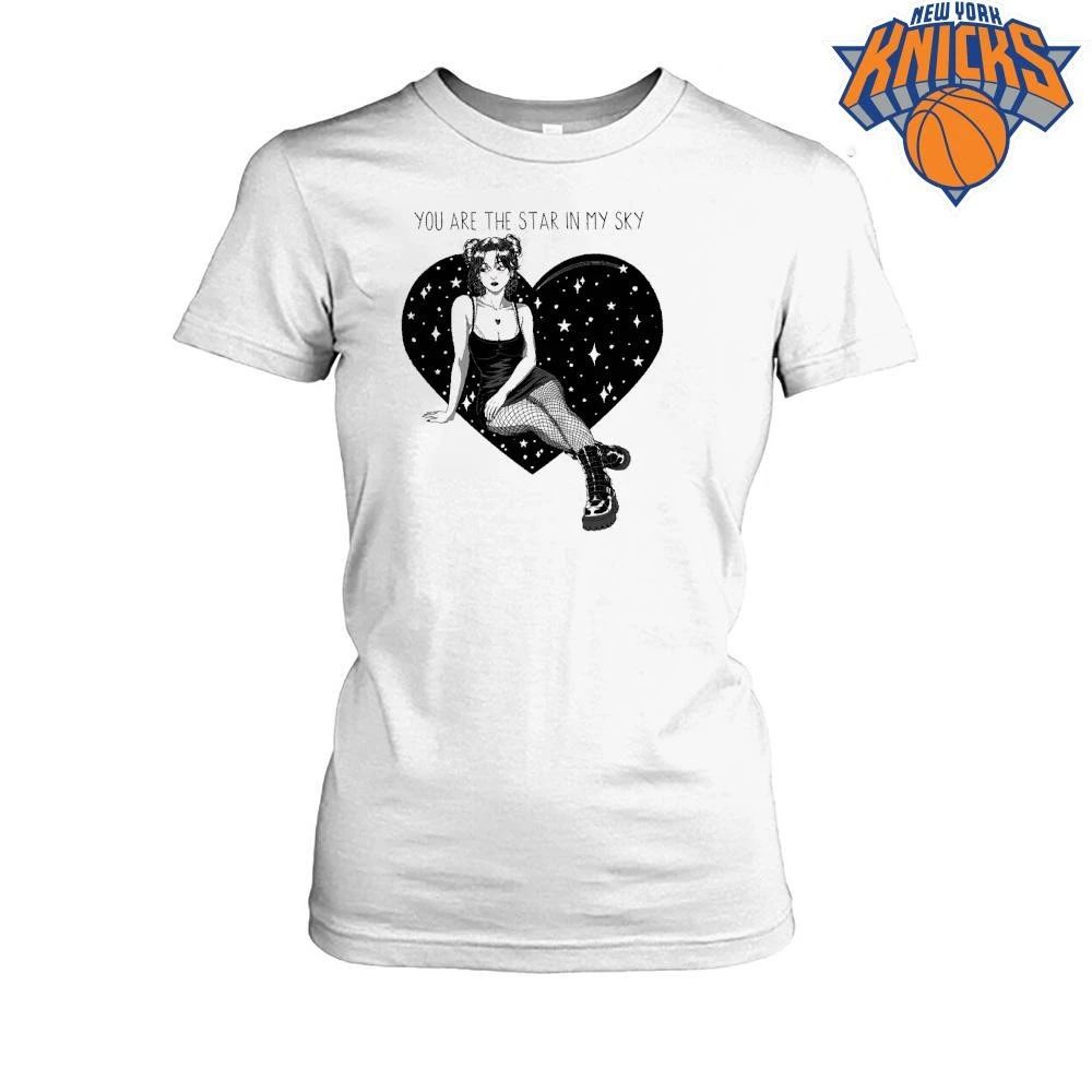 You Are The Star In My Sky Goth Emo Anime Girl Starry Heart Shirt