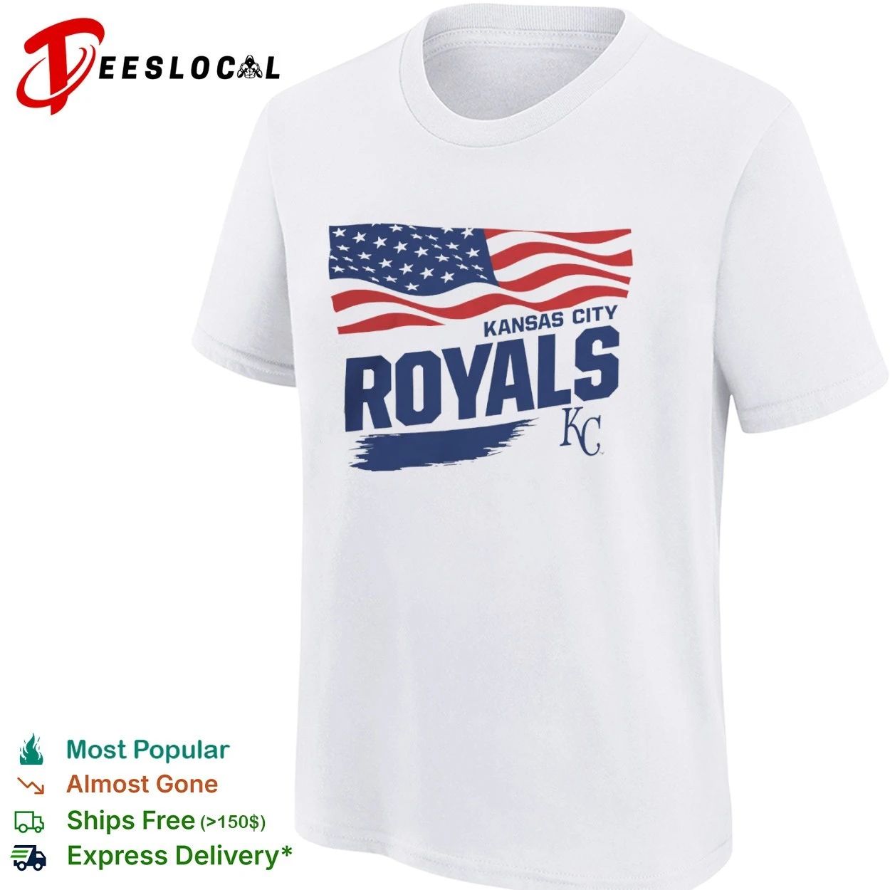 Kansas City Royals Waving Flag Kansas City Royals Starter T-shirt