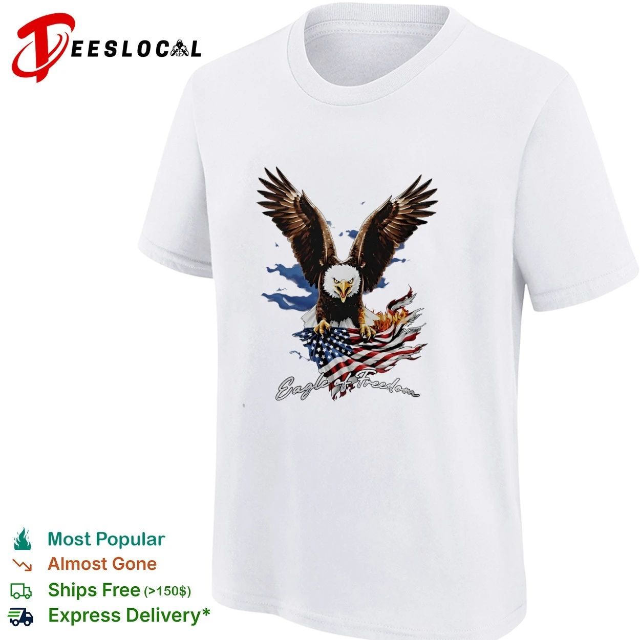 Eagle of Freedom American Flag patriotic T-shirt