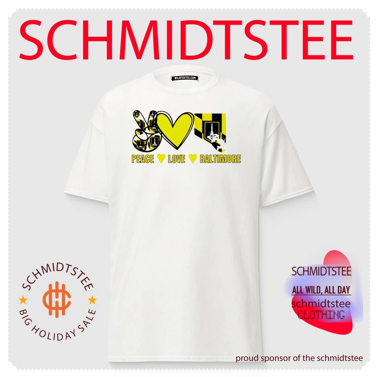 Peace Love Baltimore Maryland Flag Charm City shirt