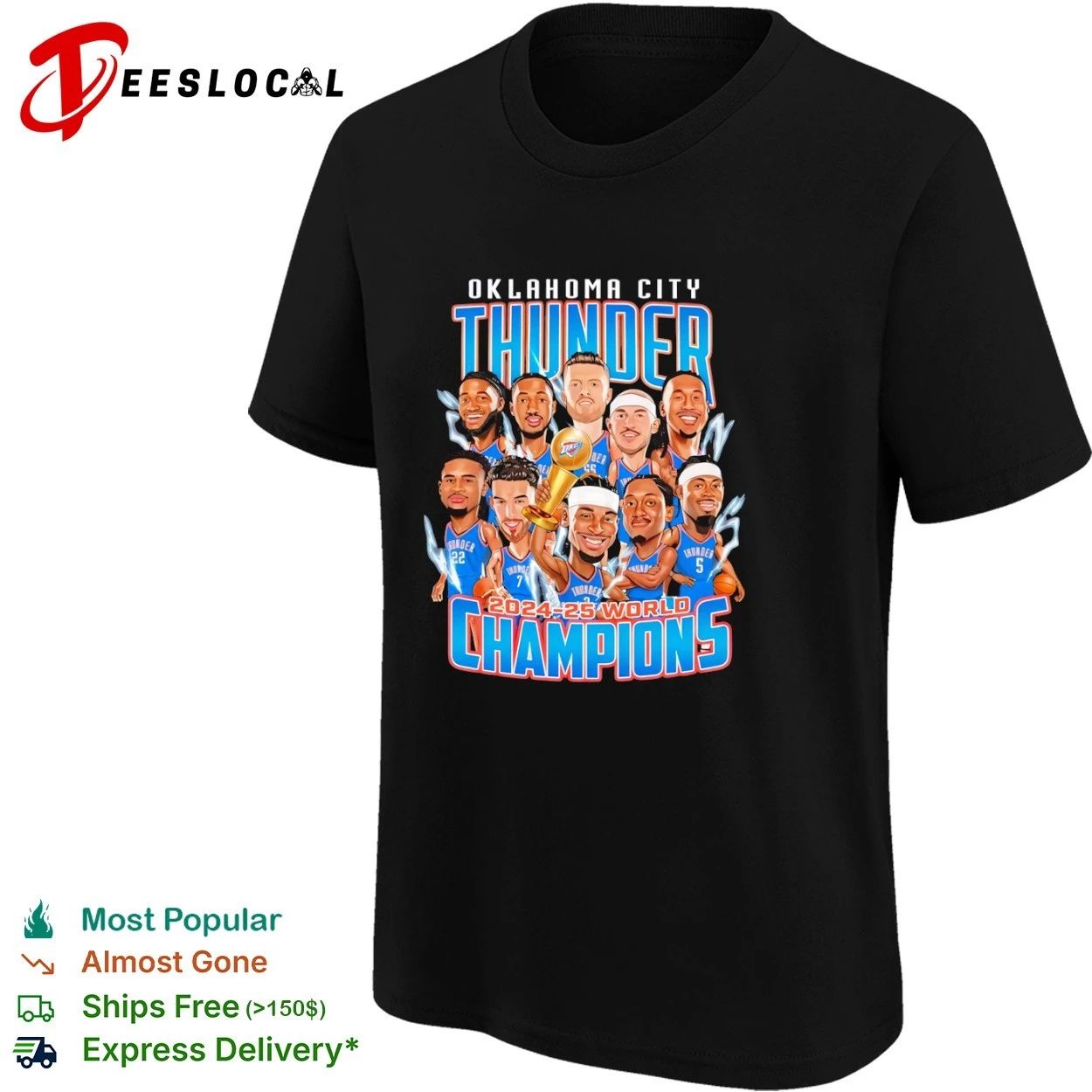 Oklahoma City Thunder 2024-25 World Champions T-shirt