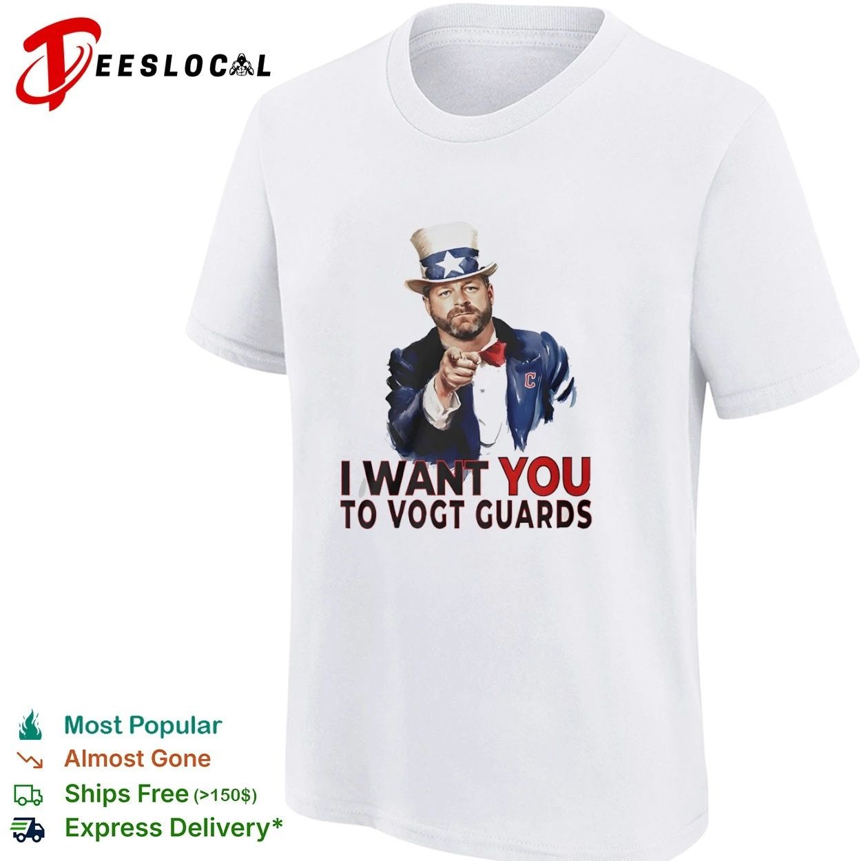 Stephen Vogt I Want You to Vogt Guards Cleveland Guardians T-shirt