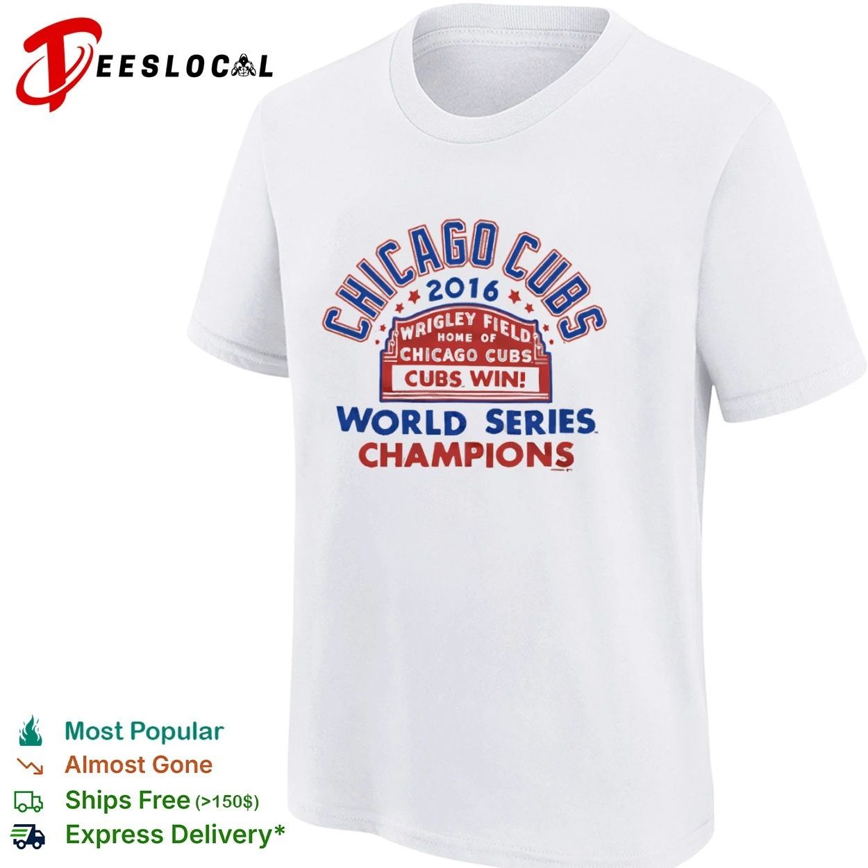 Chicago Cubs 2016 Wrigley Field Home of Chicago Cubs Cubs Win World Series Champions T-shirt