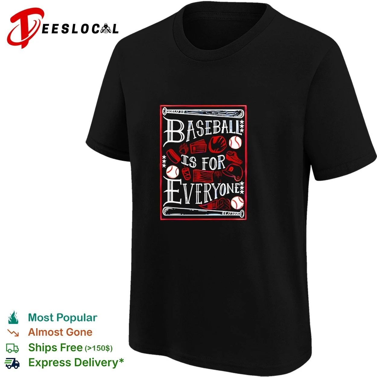Baseball Is for Everyone Detroit Tigers T-shirt