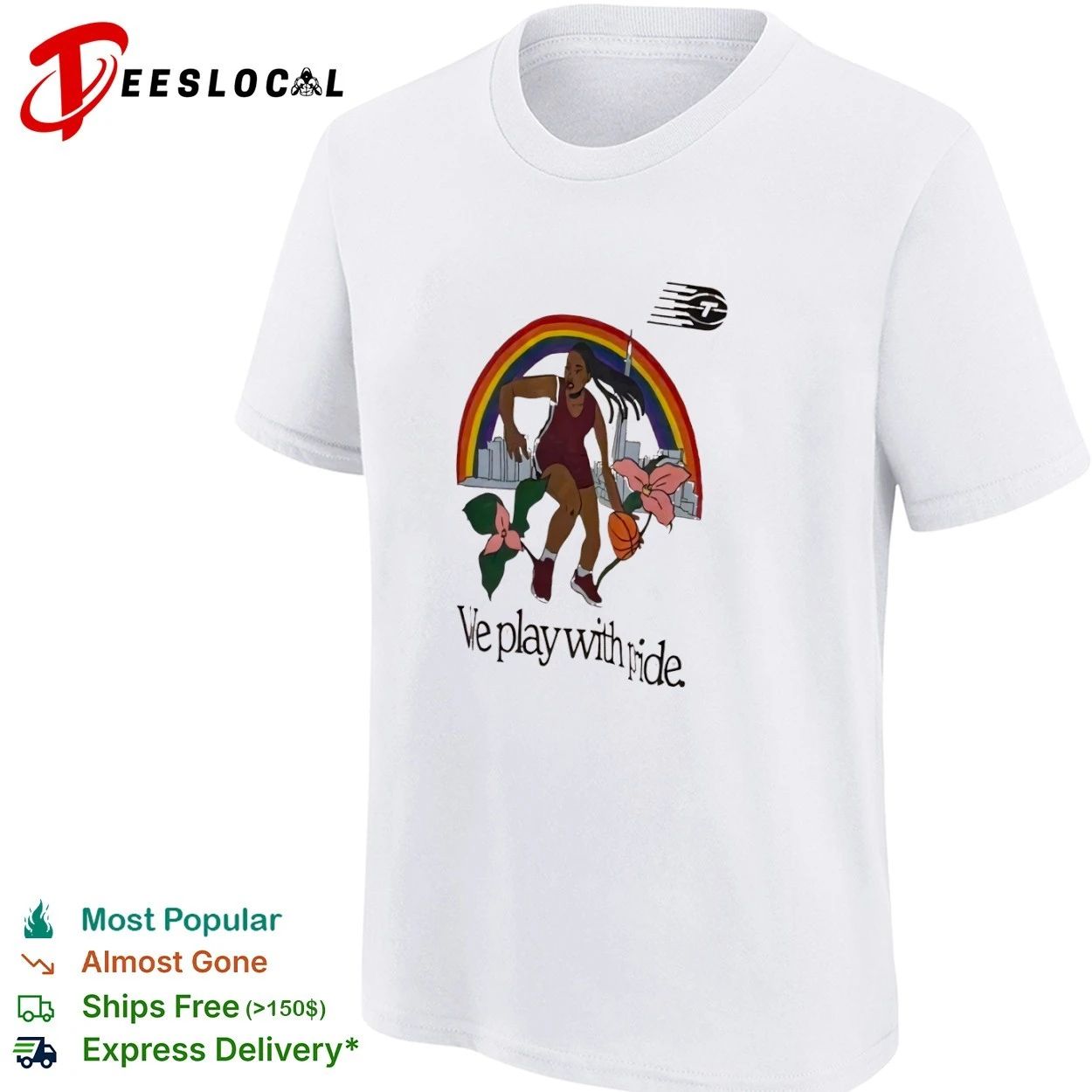 We Play With Pride Toronto Raptors Basketball T-shirt