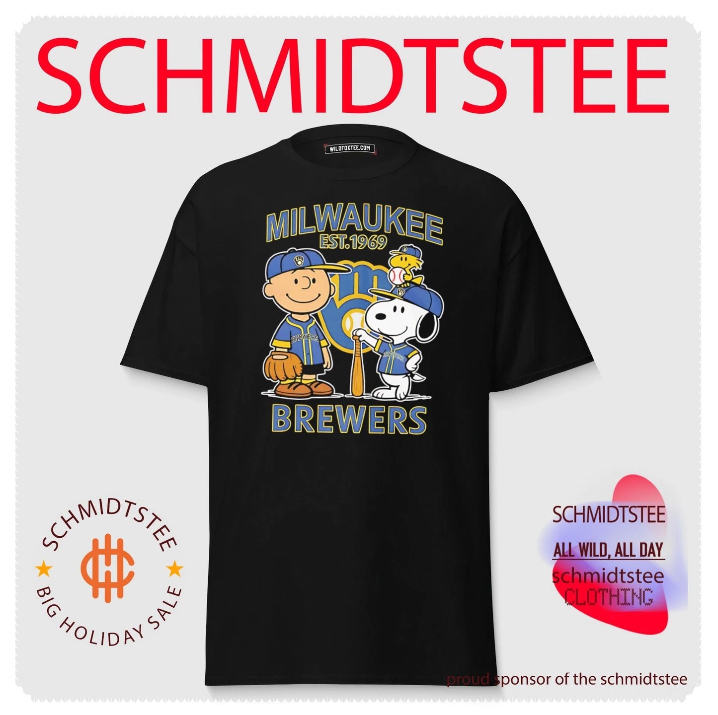 Peanuts x Milwaukee Brewers Baseball est 1969 shirt